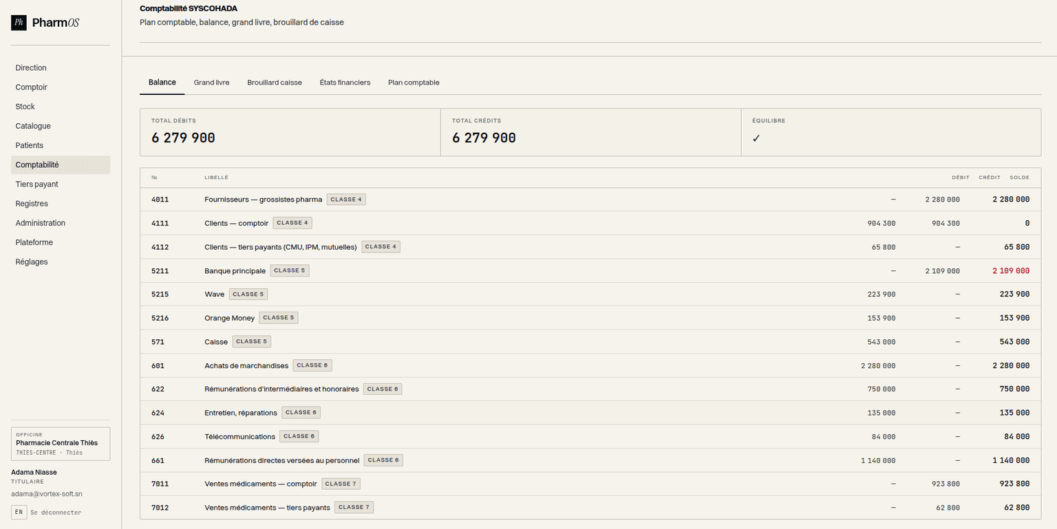 SYSCOHADA natif, sans Excel